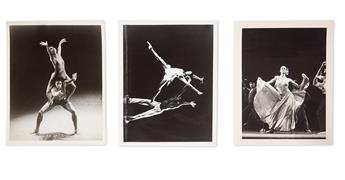 (MUSIC AND THEATRE--BALLET.) ALVIN AILEY. Group of 7 gelatin silver print photographs of Alvin Aileys dance pieces.